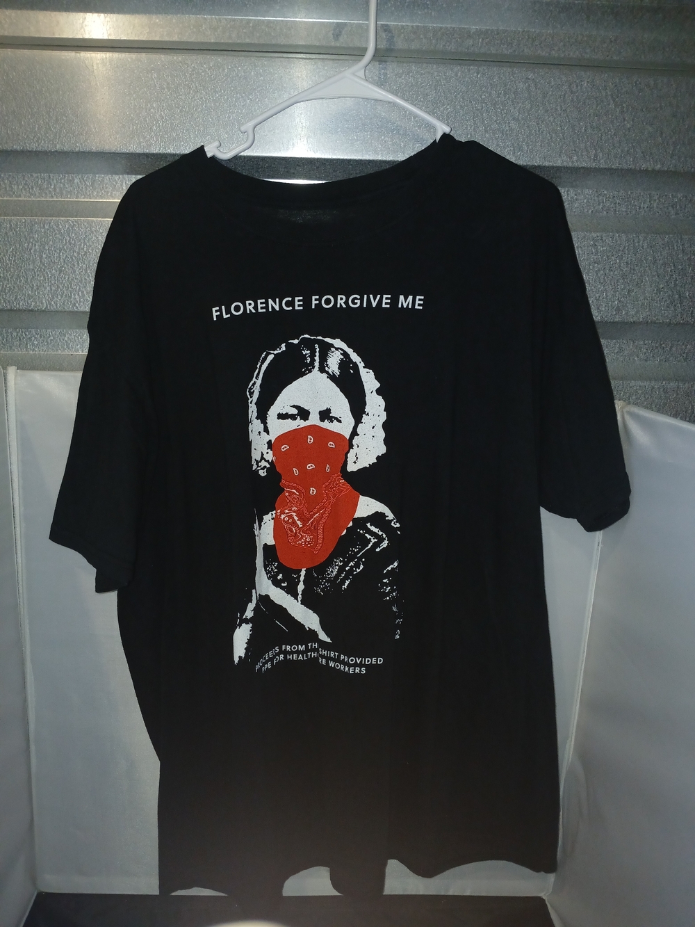 Nurse Life RN Florence Forgive Me Nightingale Bandana Shirt Black Size 2XL